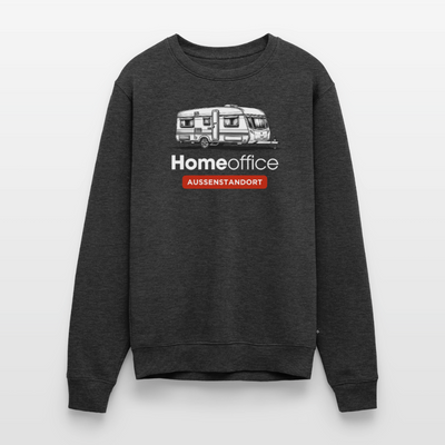 Wohnwagen Homeoffice - Herren Camping Sweatshirt - Anthrazit meliert