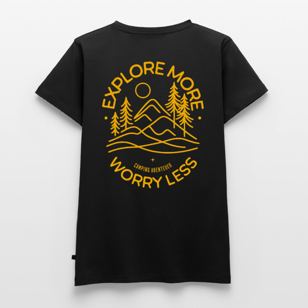 Explore More - Damen Camping T-Shirt - Schwarz