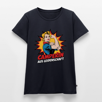 Camperin aus Leidenschaft - Damen Camping T-Shirt - Navy
