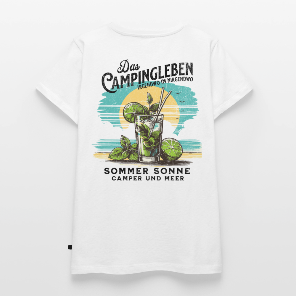 Das Campingleben - Damen Camping T-Shirt - Weiß
