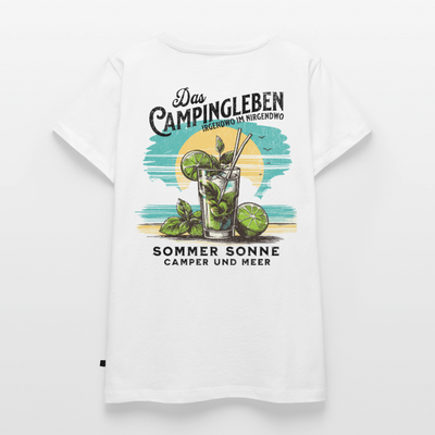Das Campingleben - Damen Camping T-Shirt - Weiß