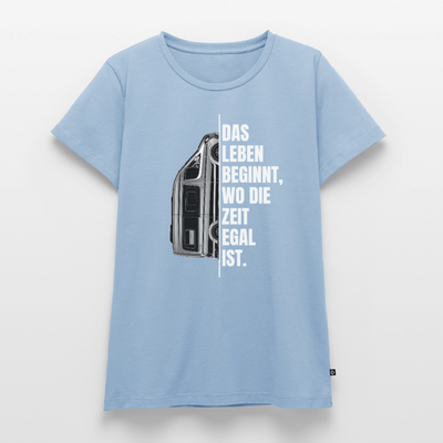 Camping ist Zeitlos - Damen Camping T-Shirt - Vanlife - Hellblau