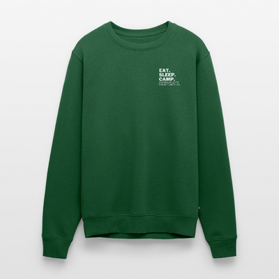 Eat Sleep Camp Repeat - Herren Camping Sweatshirt - Flaschengrün