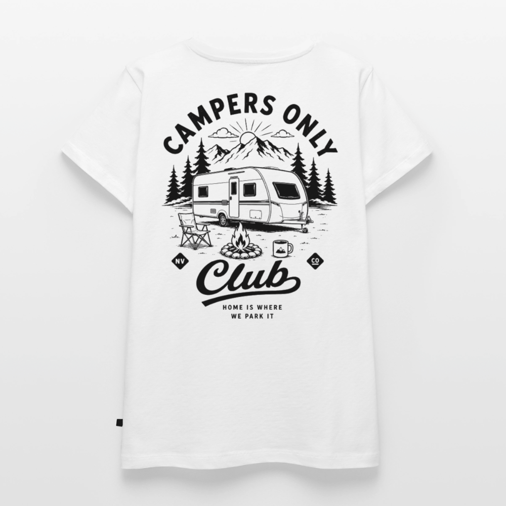 Campers Only Club - Herren Camping T-Shirt - Wohnwagen - Weiß