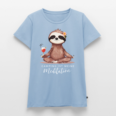 Meditation - Damen Camping T-Shirt - Hellblau