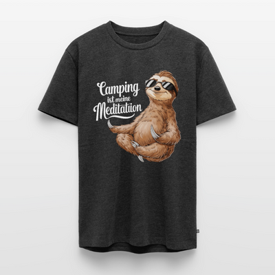 Camping ist Meditation - Herren Camping T-Shirt - Anthrazit meliert