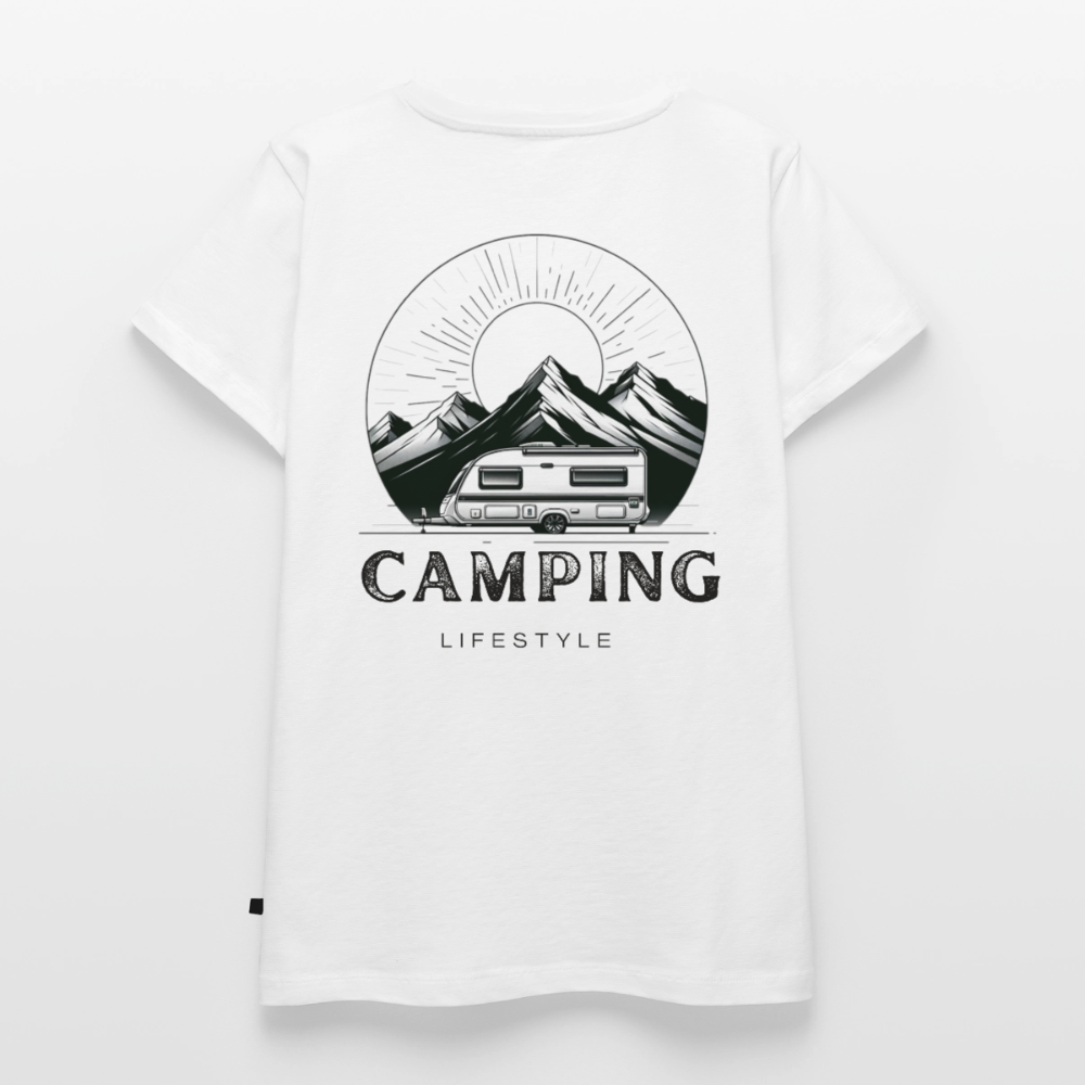Camping Lifestyle - Damen Camping T-Shirt - Weiß