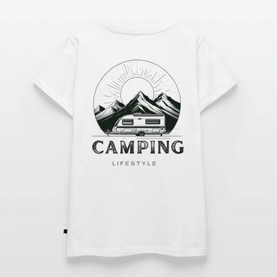 Camping Lifestyle - Damen Camping T-Shirt - Weiß