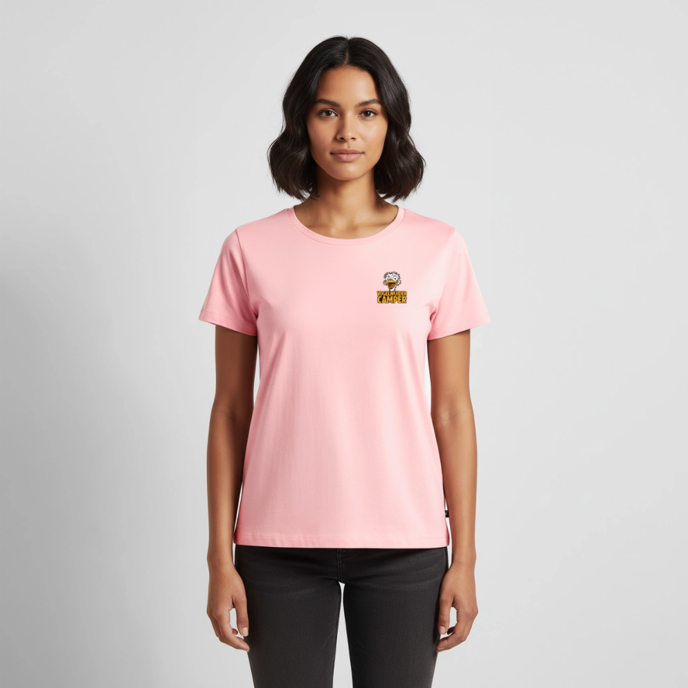 Vogelwuider Camper - Damen Camping T-Shirt - Rosa