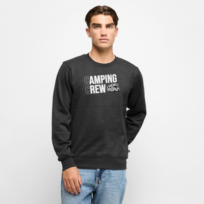 Wohnmobil Camping Crew - Herren Camping Sweatshirt - Anthrazit meliert