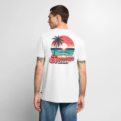 Sommer Campingzeit - Herren Camping T-Shirt - Weiß