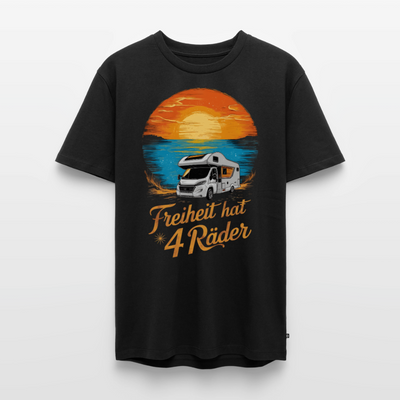 Freiheit hat 4 Räder - Herren Camping T-Shirt - Wohnmobil - Schwarz