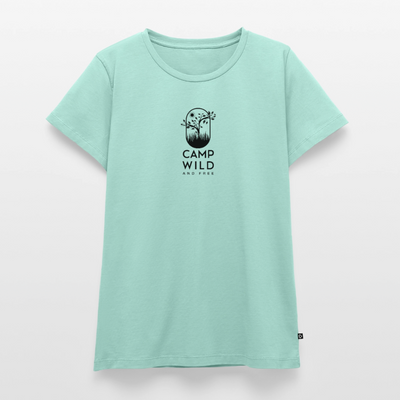 Camp Wild and Free - Damen Camping T-Shirt - Mint 