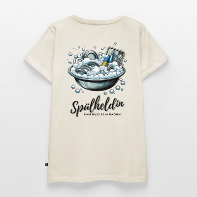 Spülheldin - Damen Camping T-Shirt - Naturweiß