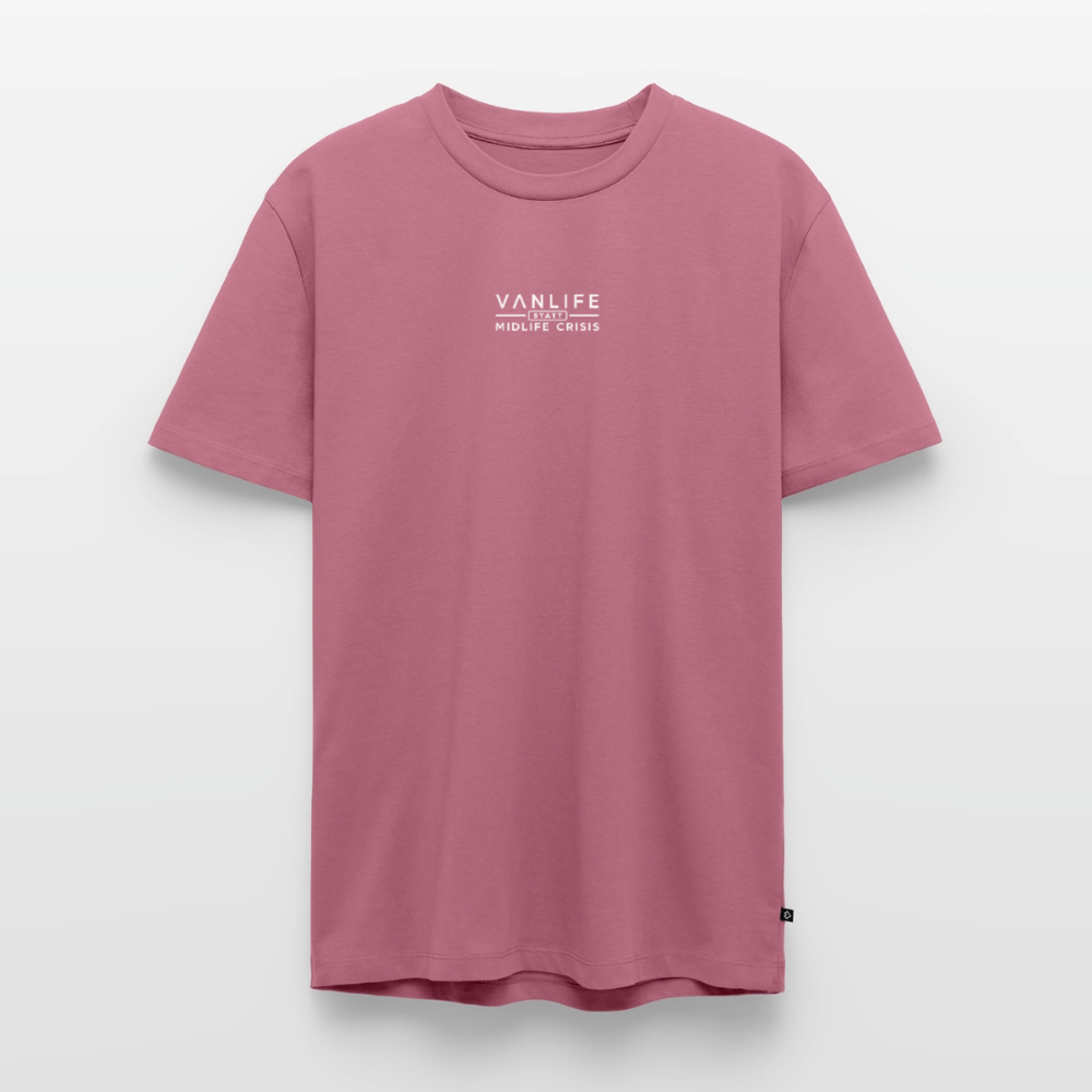 Vanlife statt Midlife Crisis - Herren Camping T-Shirt - Mauve