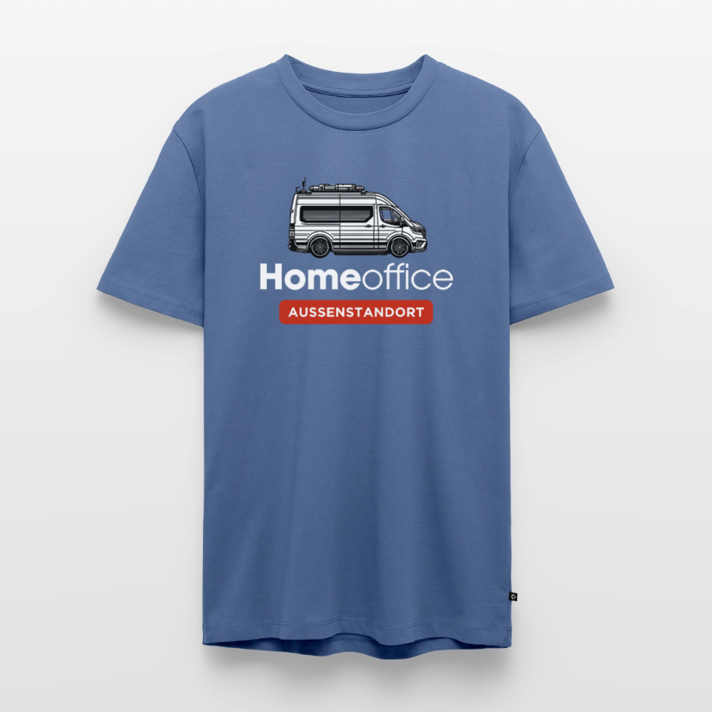 Vanlife Homeoffice - Herren Camping T-Shirt - Taubenblau