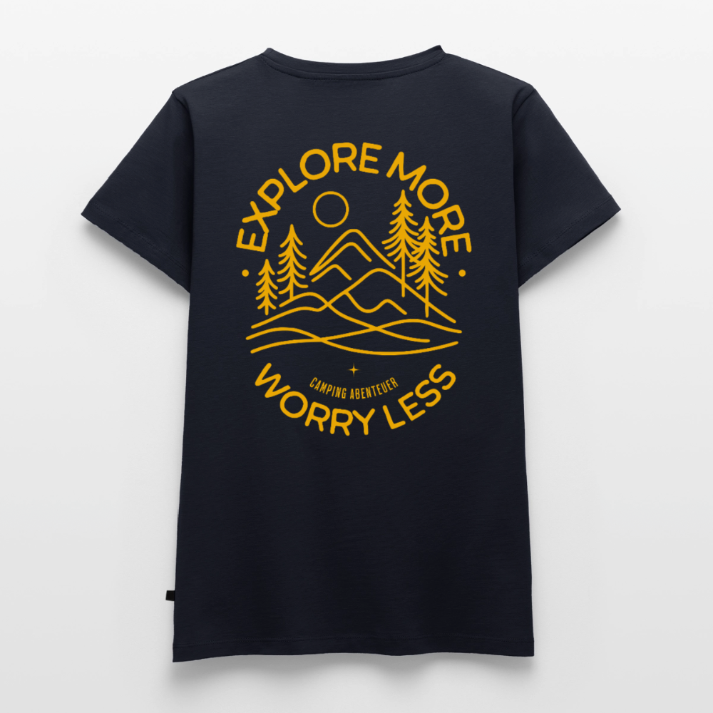 Explore More - Damen Camping T-Shirt - Navy