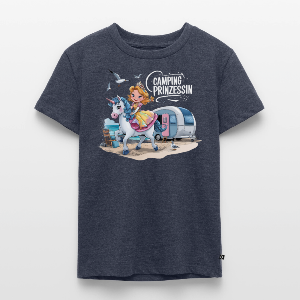 Camping Prinzessin - Kinder Camping T-Shirt - Jeansblau 