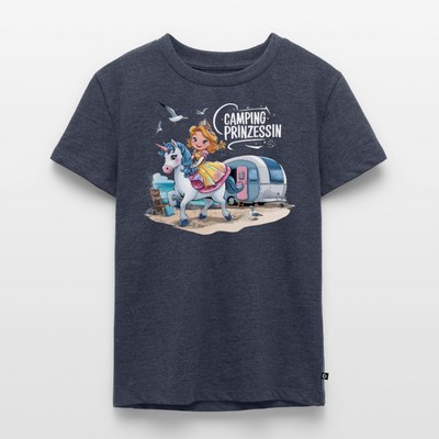 Camping Prinzessin - Kinder Camping T-Shirt - Jeansblau 