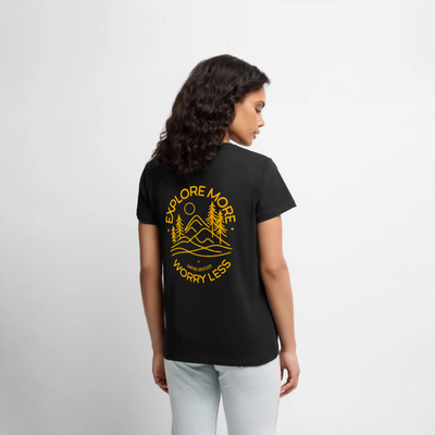 Explore More - Damen Camping T-Shirt - Schwarz
