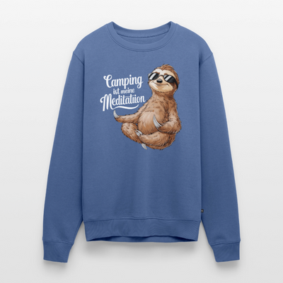 Camping ist Meditation - Herren Camping Sweatshirt - Taubenblau
