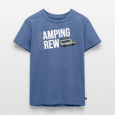 Vanlife Camping Crew - Kinder Camping T-Shirt - Taubenblau