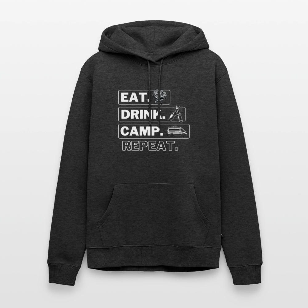 Eat Drink Camp - Herren Camping Hoodie - Vanlife - Anthrazit meliert