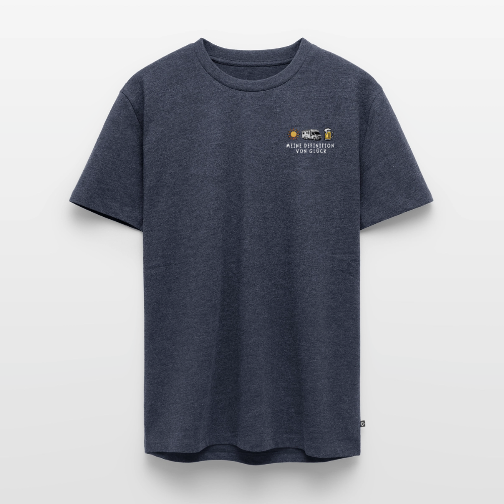 Definition von Glück - Herren Camping T-Shirt - Wohnmobil - Jeansblau 
