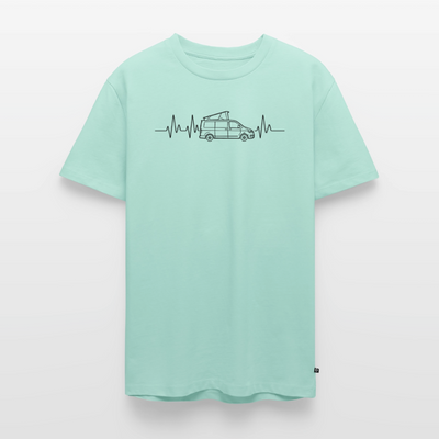 Herzschlag EKG Bulli - Herren Camping T-Shirt - Mint 