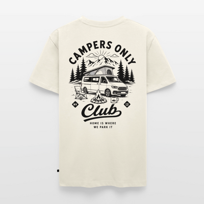 Campers Only Club - Herren Camping T-Shirt - Bulli - Naturweiß