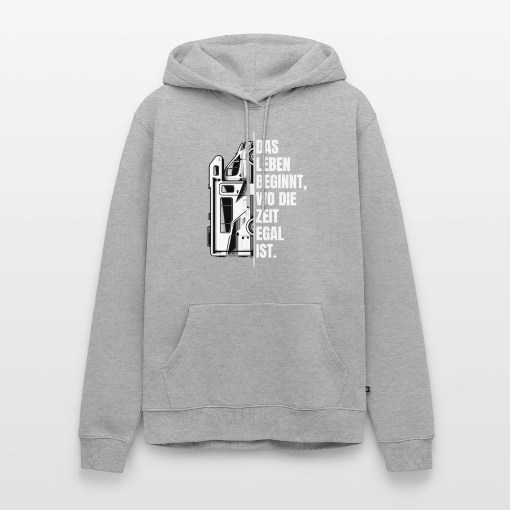 Camping ist Zeitlos - Herren Camping Hoodie - Wohnmobil - Grau meliert