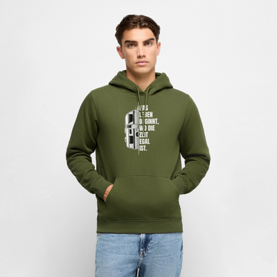 Camping ist Zeitlos - Herren Camping Hoodie - Wohnwagen - Khaki