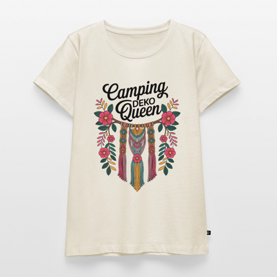 Camping Deko Queen - Damen Camping T-Shirt - Naturweiß