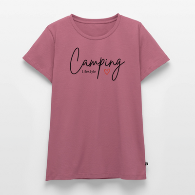 Camping Lifestyle Liebe - Damen Camping T-Shirt - Mauve