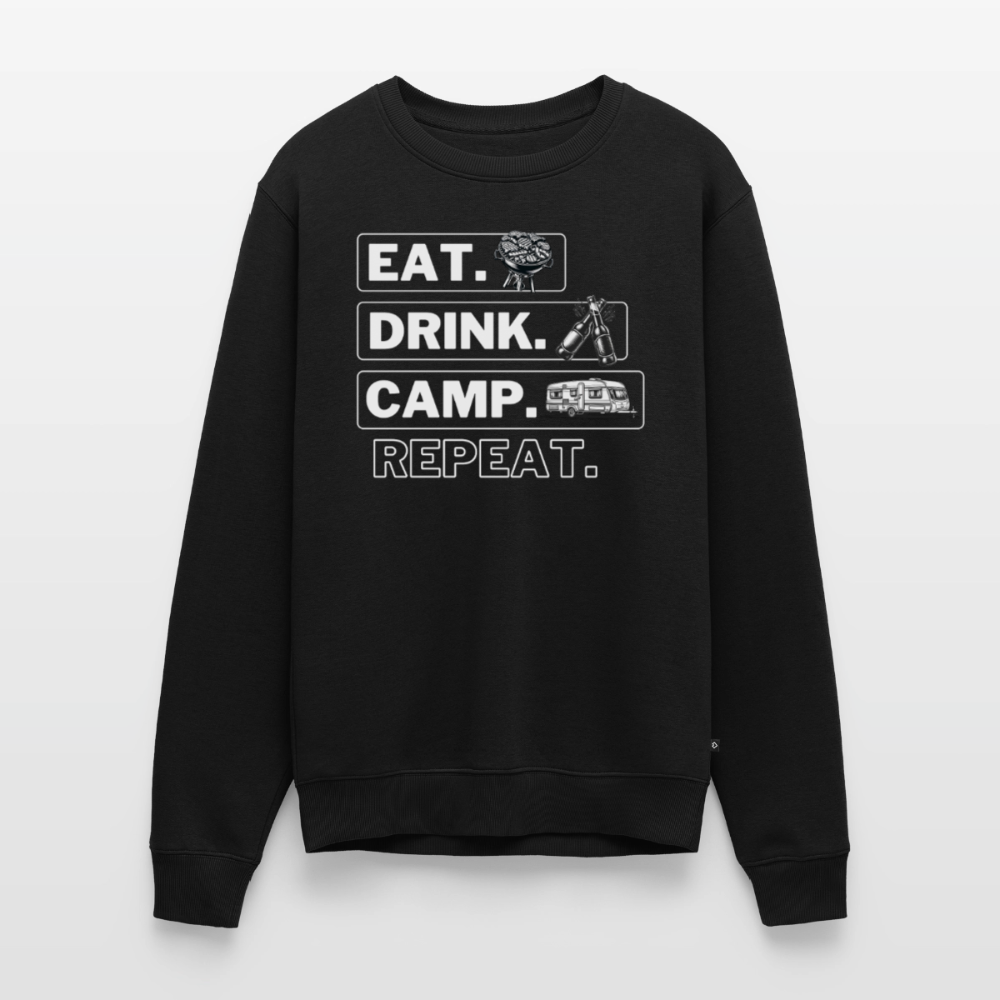 Camping Kreislauf - Herren Camping Sweatshirt - Wohnwagen - Schwarz