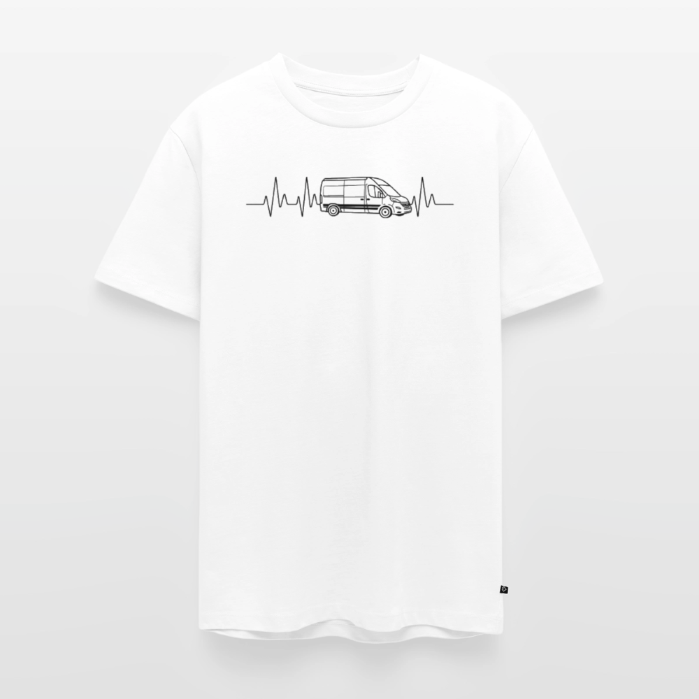 Herzschlag EKG Vanlife - Herren Camping T-Shirt - Weiß