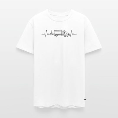 Herzschlag EKG Vanlife - Herren Camping T-Shirt - Weiß