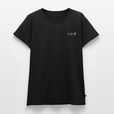 Sonne Wohnwagen Aperol - Damen Camping T-Shirt - Schwarz