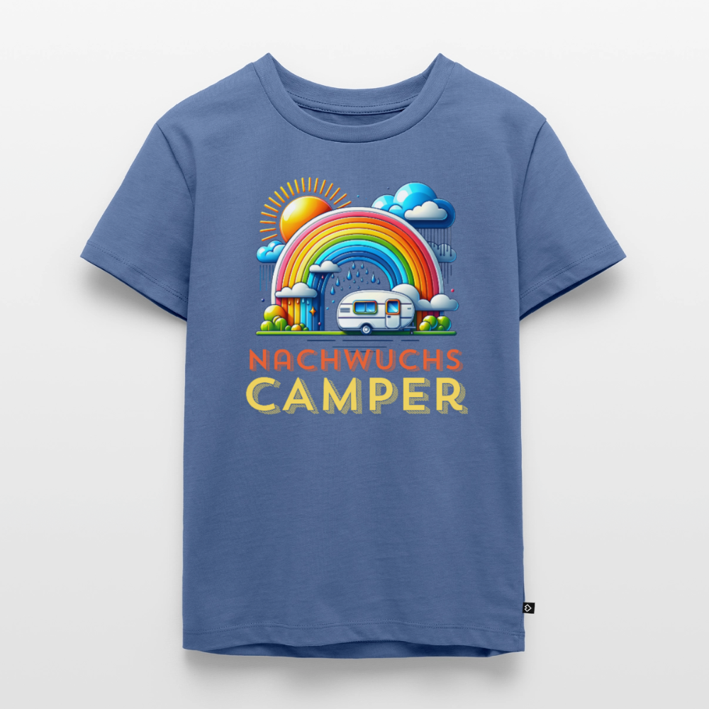 Nachwuchs Camper - Kinder Camping T-Shirt - Taubenblau