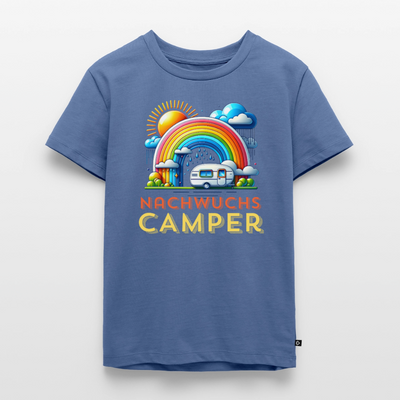 Nachwuchs Camper - Kinder Camping T-Shirt - Taubenblau