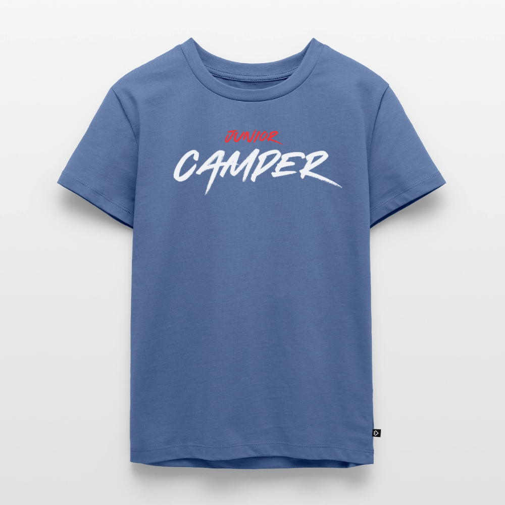 Junior Camper - Kinder Camping T-Shirt - Taubenblau