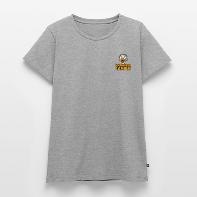 Vogelwuider Camper - Damen Camping T-Shirt - Grau meliert