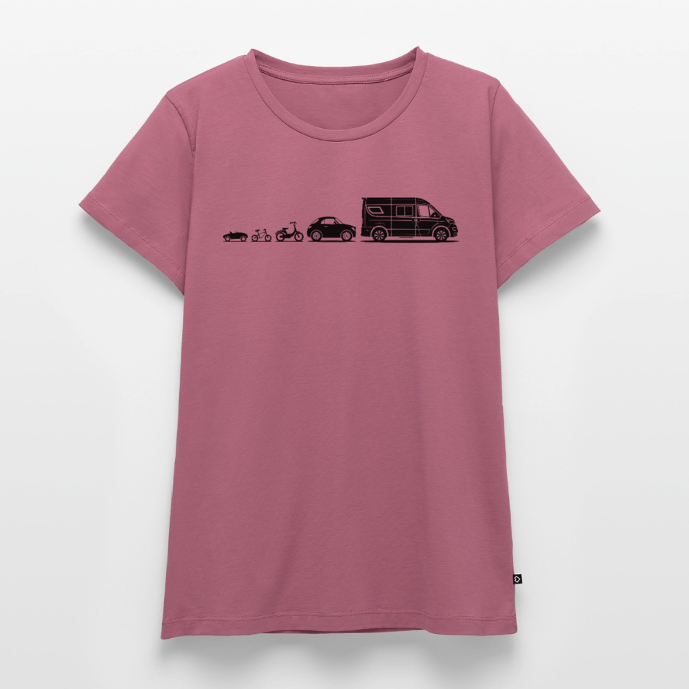 Evolution Vanlife - Damen Camping T-Shirt - Mauve