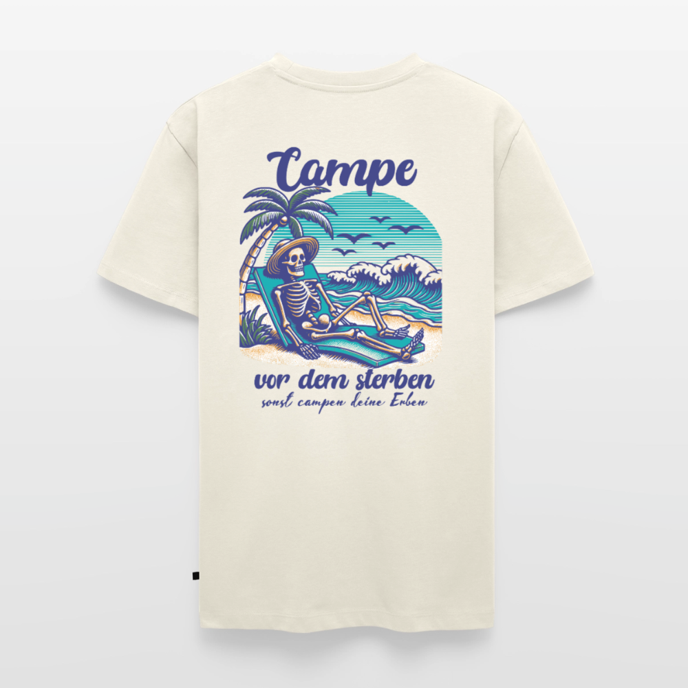 Campe Jetzt - Herren Camping T-Shirt - Naturweiß