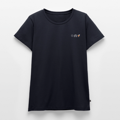 Sonne Bulli Aperol - Damen Camping T-Shirt - Navy
