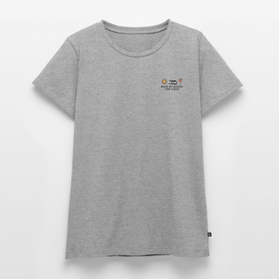 Definition von Glück - Damen Camping T-Shirt - Van - Grau meliert