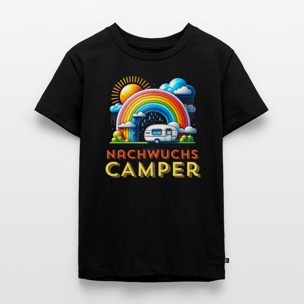 Nachwuchs Camper - Kinder Camping T-Shirt - Schwarz