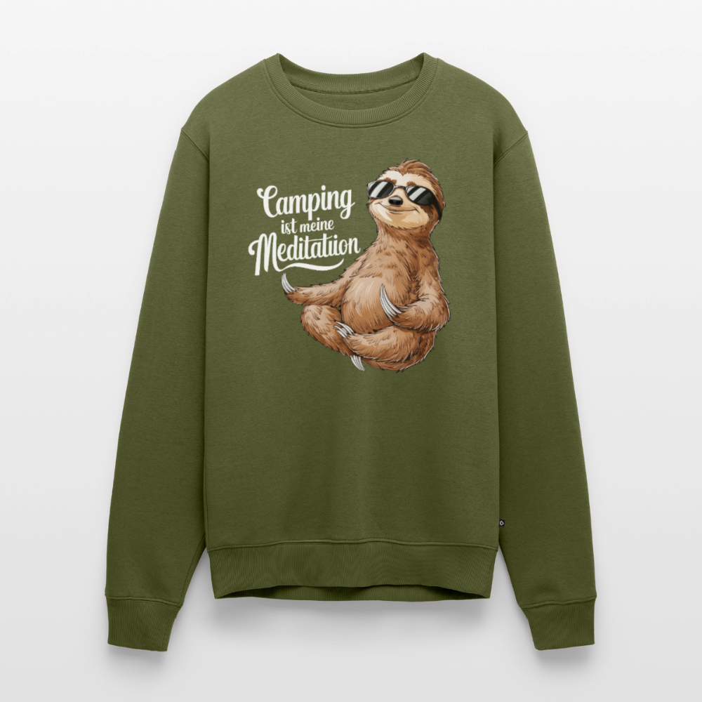 Camping ist Meditation - Herren Camping Sweatshirt - Khaki