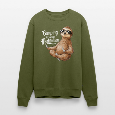 Camping ist Meditation - Herren Camping Sweatshirt - Khaki