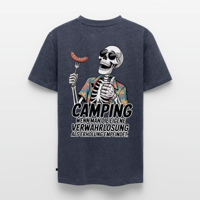 Camping Verwahrlosung - Herren Camping T-Shirt - Jeansblau 
